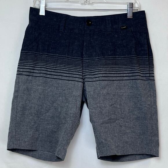 Travis Mathew Men's Black/Gray Striped Golf  Beach Vacation Shorts - Size 30 - Picture 1 of 7